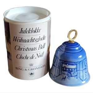 Vtg 85 Juleklokke Weihnachtsglocke Christmas Bell B & G Blue Collector's Denmark